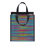 Colorful Knitted Pattern Print Insulated Lunch Tote
