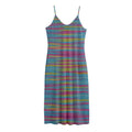Colorful Knitted Pattern Print Jersey Midi Cami Dress