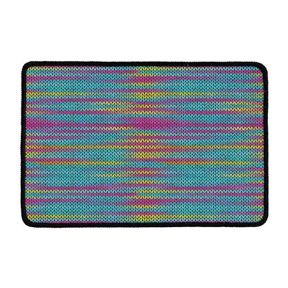 Colorful Knitted Pattern Print Kitchen Mat