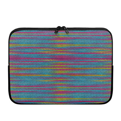 Colorful Knitted Pattern Print Laptop Sleeve