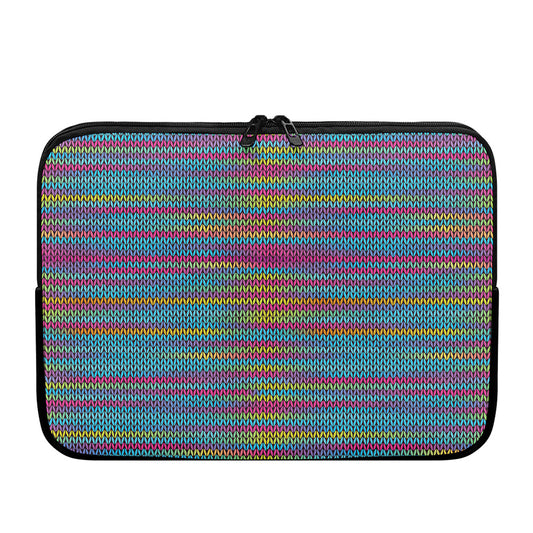 Colorful Knitted Pattern Print Laptop Sleeve