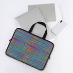 Colorful Knitted Pattern Print Laptop Sleeve With Handle