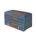 Colorful Knitted Pattern Print Leather Tissue Box Cover