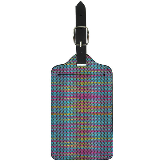 Colorful Knitted Pattern Print Luggage Tag
