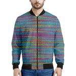 Colorful Knitted Pattern Print Men's Bomber Jacket