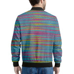 Colorful Knitted Pattern Print Men's Bomber Jacket