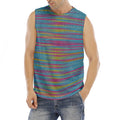 Colorful Knitted Pattern Print Men's Fitness Tank Top