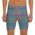 Colorful Knitted Pattern Print Men's Long Boxer Briefs