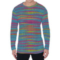 Colorful Knitted Pattern Print Men's Long Sleeve T-Shirt