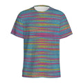Colorful Knitted Pattern Print Men's Athletic T-Shirt