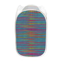 Colorful Knitted Pattern Print Mesh Laundry Hamper