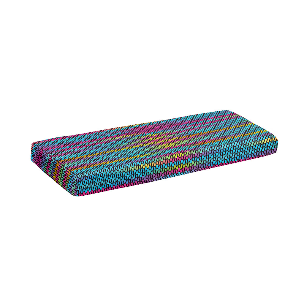 Colorful Knitted Pattern Print Piano Keyboard Cover