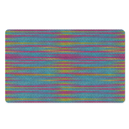 Colorful Knitted Pattern Print Polyester Doormat