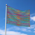 Colorful Knitted Pattern Print Polyester Flag