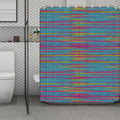 Colorful Knitted Pattern Print Polyester Shower Curtain