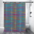 Colorful Knitted Pattern Print Premium Shower Curtain