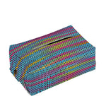 Colorful Knitted Pattern Print Rectangle Tissue Box Cover