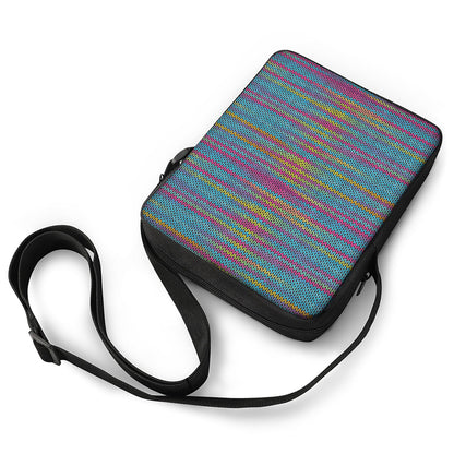 Colorful Knitted Pattern Print Rectangular Crossbody Bag