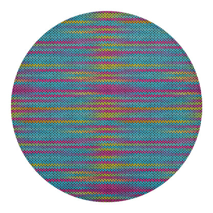 Colorful Knitted Pattern Print Round Blanket