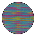 Colorful Knitted Pattern Print Round Floor Mat