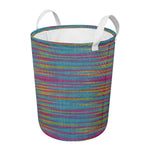 Colorful Knitted Pattern Print Round Laundry Basket