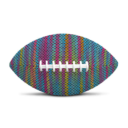 Colorful Knitted Pattern Print Rugby Ball