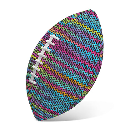 Colorful Knitted Pattern Print Rugby Ball