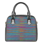 Colorful Knitted Pattern Print Shoulder Handbag