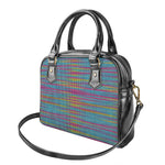 Colorful Knitted Pattern Print Shoulder Handbag