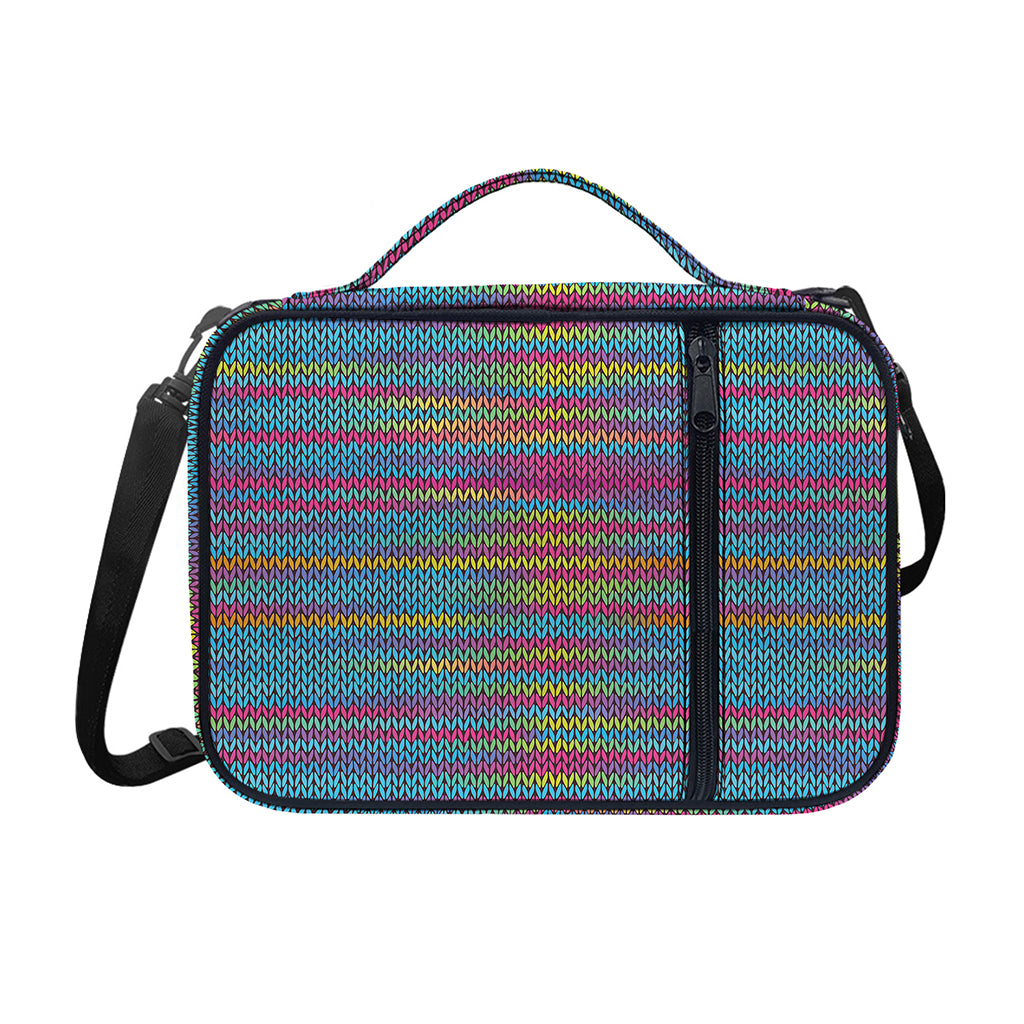 Colorful Knitted Pattern Print Shoulder Strap Bible Bag