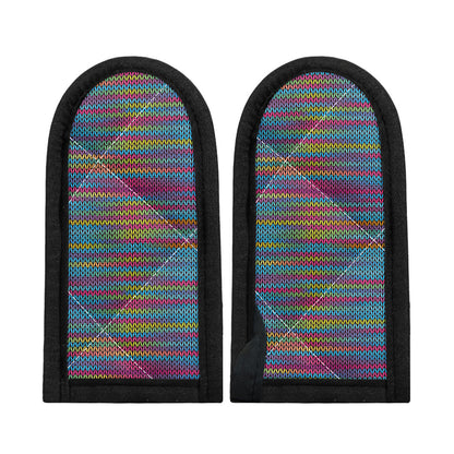 Colorful Knitted Pattern Print Skillet Handle Cover