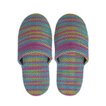 Colorful Knitted Pattern Print Slippers