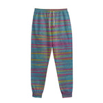 Colorful Knitted Pattern Print Sweatpants