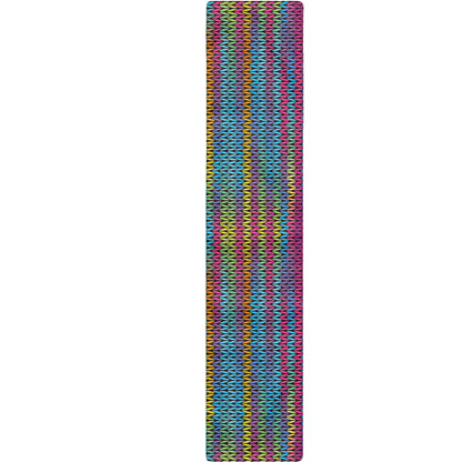 Colorful Knitted Pattern Print Table Runner