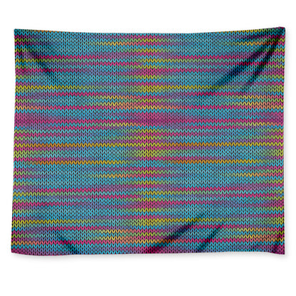 Colorful Knitted Pattern Print Tapestry