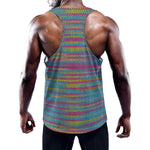 Colorful Knitted Pattern Print Training Tank Top