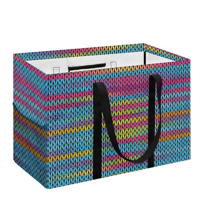 Colorful Knitted Pattern Print Utility Tote Bag