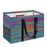 Colorful Knitted Pattern Print Utility Tote Bag