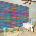 Colorful Knitted Pattern Print Wall Sticker