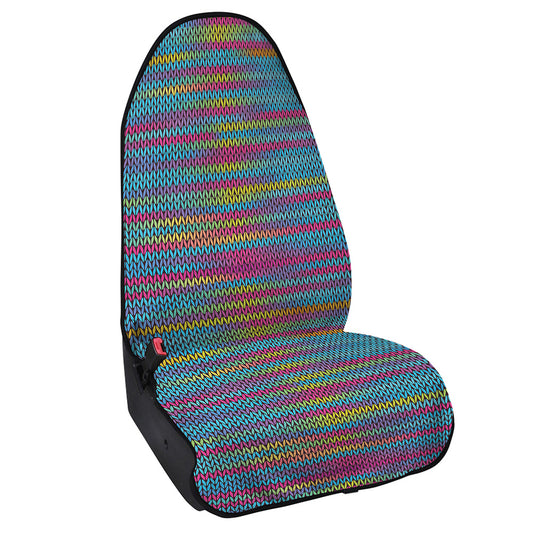 Colorful Knitted Pattern Print Waterproof Car Seat Cover