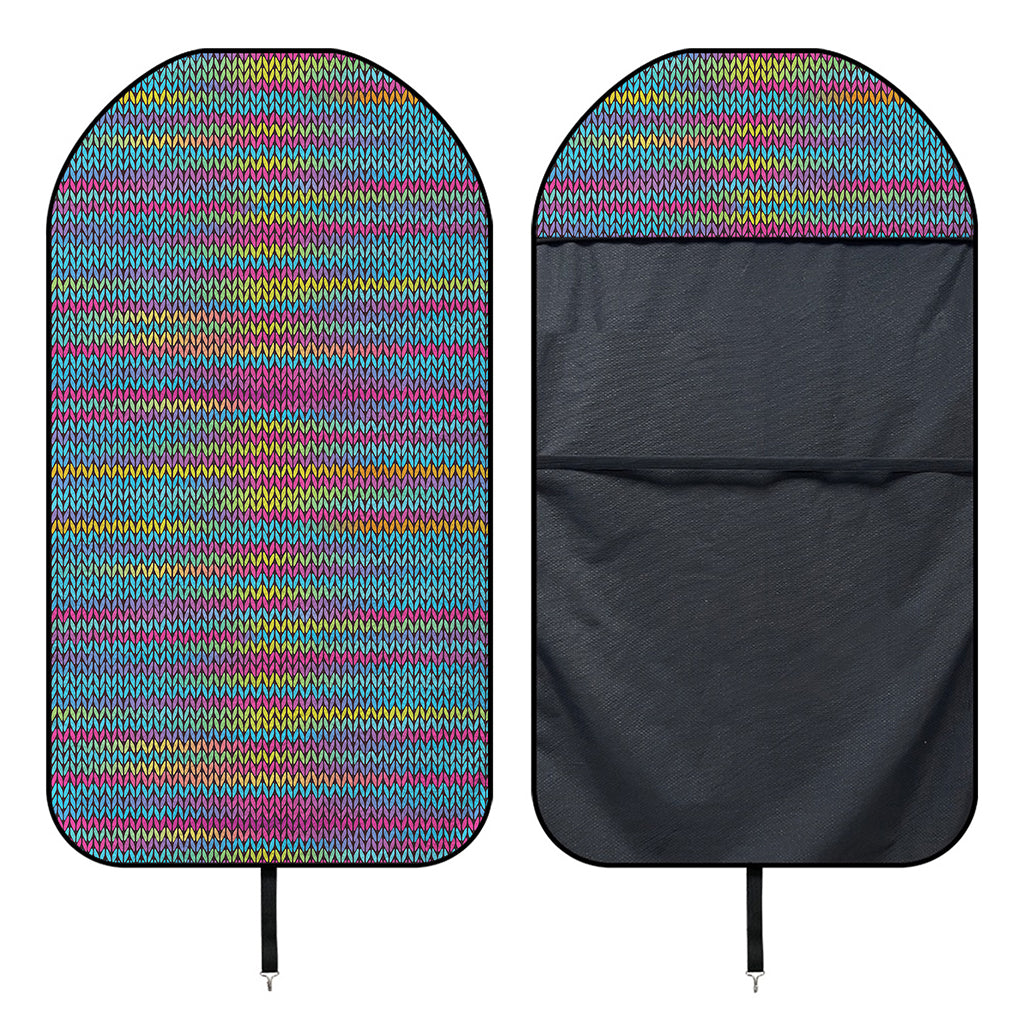 Colorful Knitted Pattern Print Waterproof Car Seat Cover
