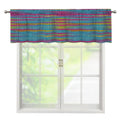 Colorful Knitted Pattern Print Window Valance