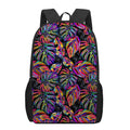 Colorful Leaf Tropical Pattern Print 17 Inch Backpack
