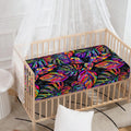 Colorful Leaf Tropical Pattern Print Baby Crib Sheet