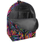 Colorful Leaf Tropical Pattern Print Backpack