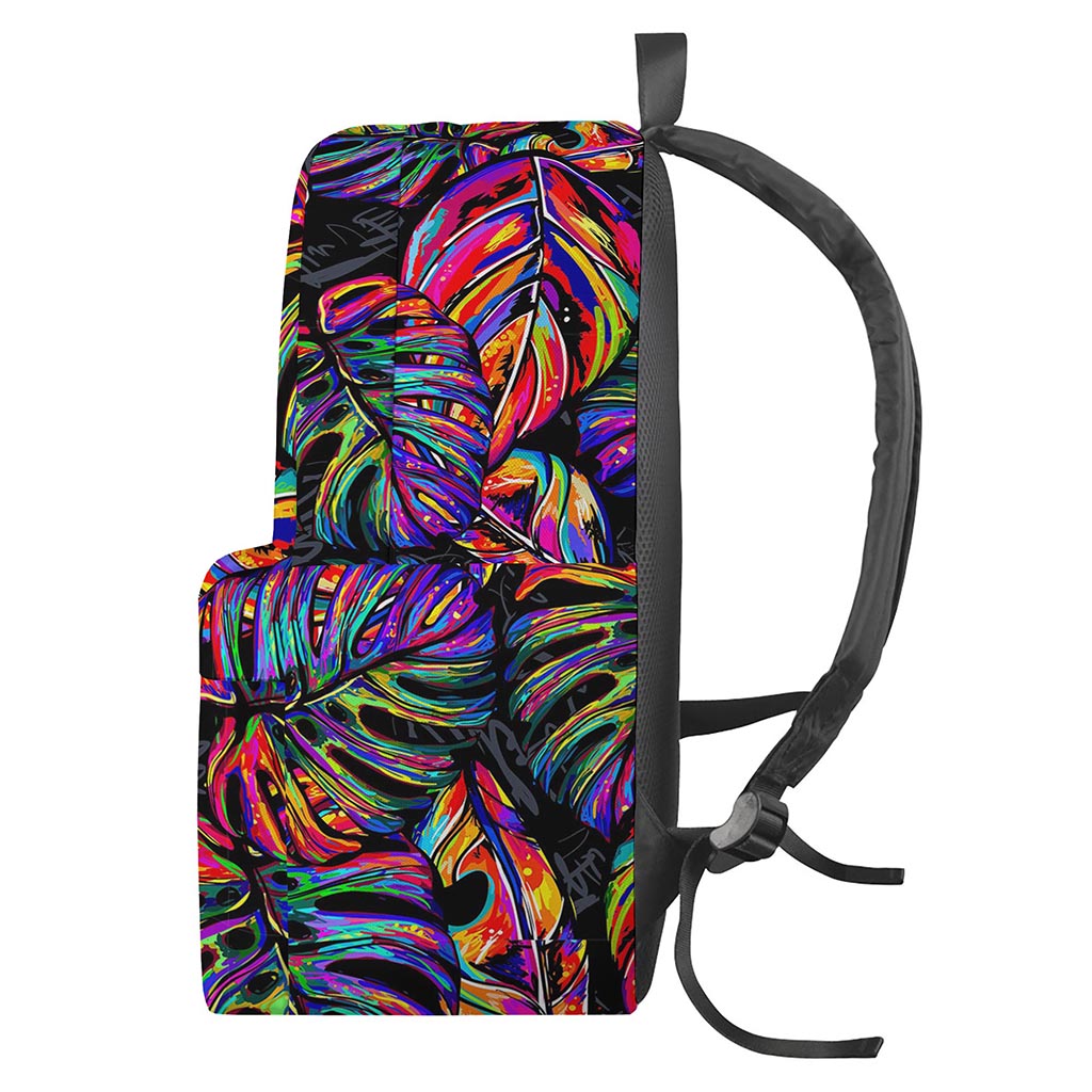 Colorful Leaf Tropical Pattern Print Backpack