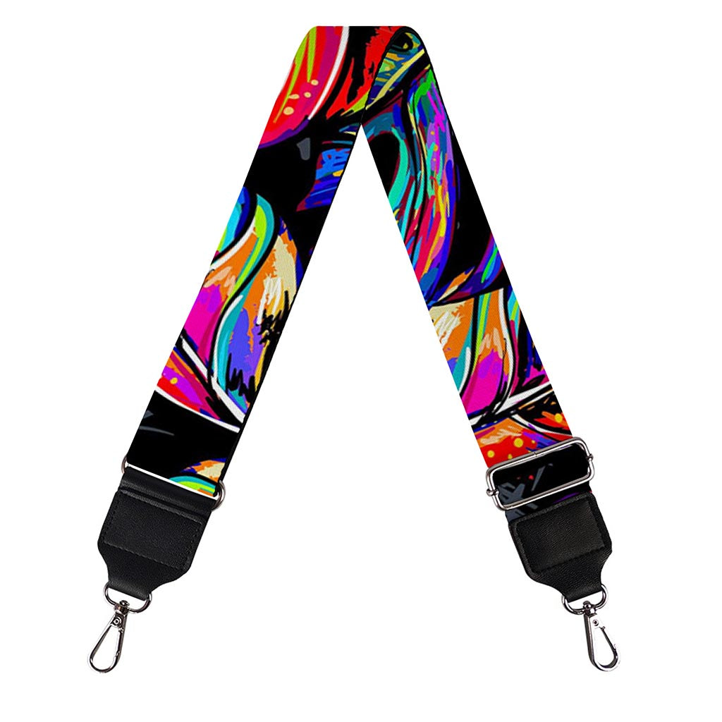 Colorful Leaf Tropical Pattern Print Bag Strap