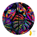 Colorful Leaf Tropical Pattern Print Basketball
