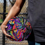 Colorful Leaf Tropical Pattern Print Basketball
