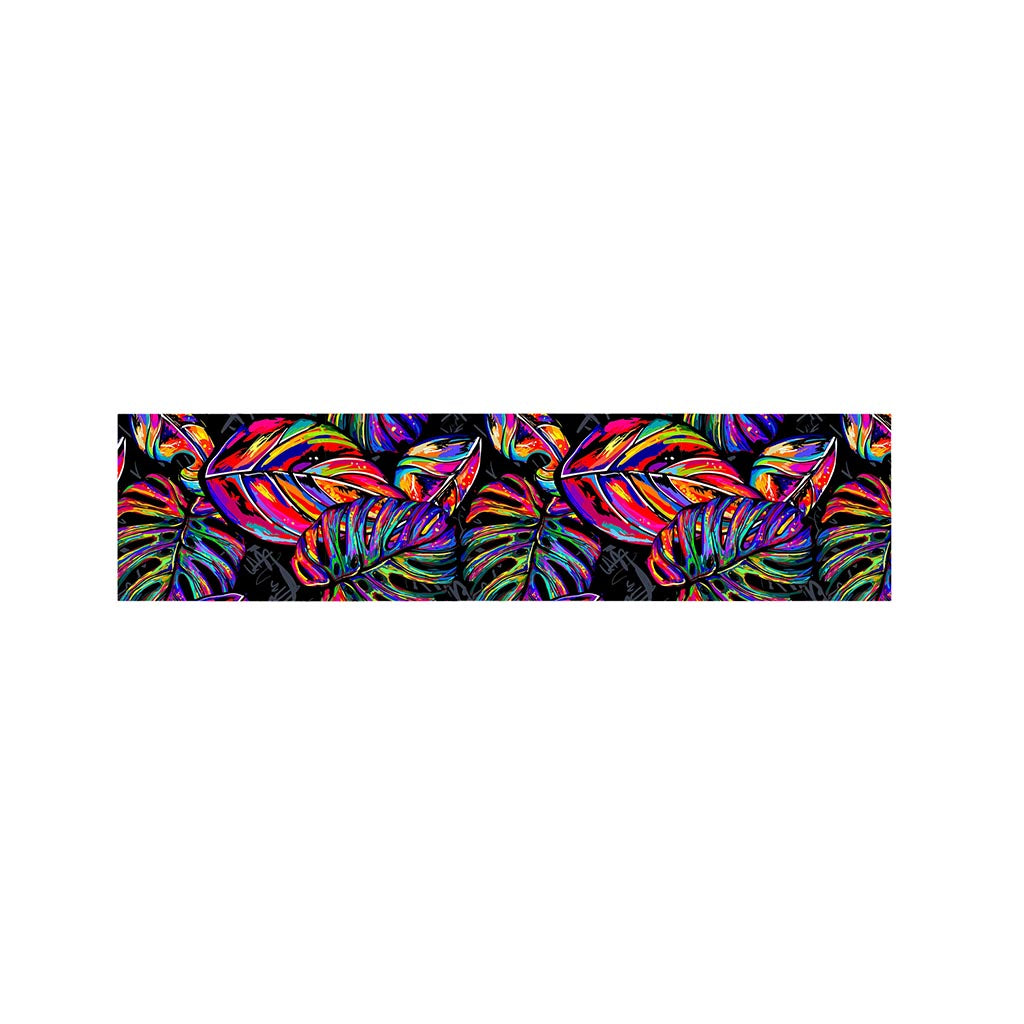 Colorful Leaf Tropical Pattern Print Bed Runner